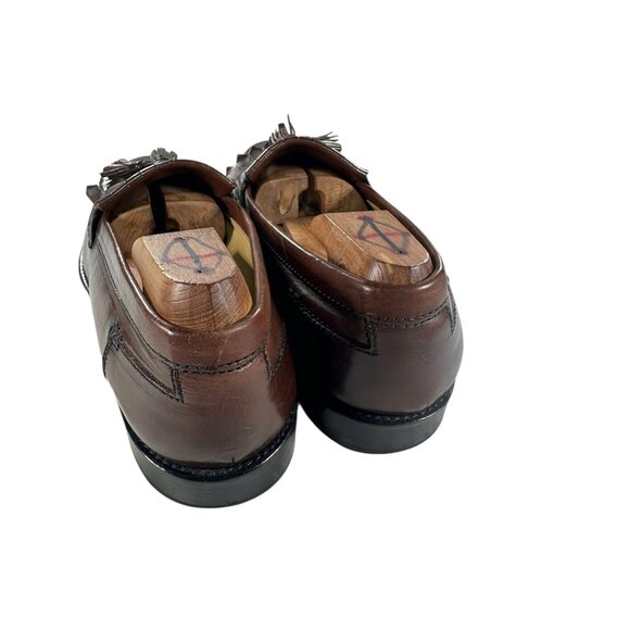 Johnston & Murphy Size 11 M Brown Men's Leather Tassel Slip On Dress Loafers - Picture 3 of 9